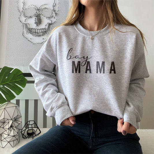 Boy Mama Jumper L Grey - F&B Crafts - Fox & Co Apparel