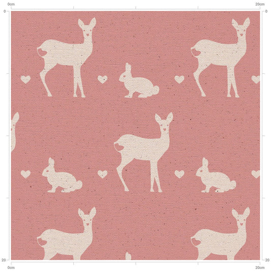 Deer & Rabbit Solid Background - F&B Crafts - F&B Designs