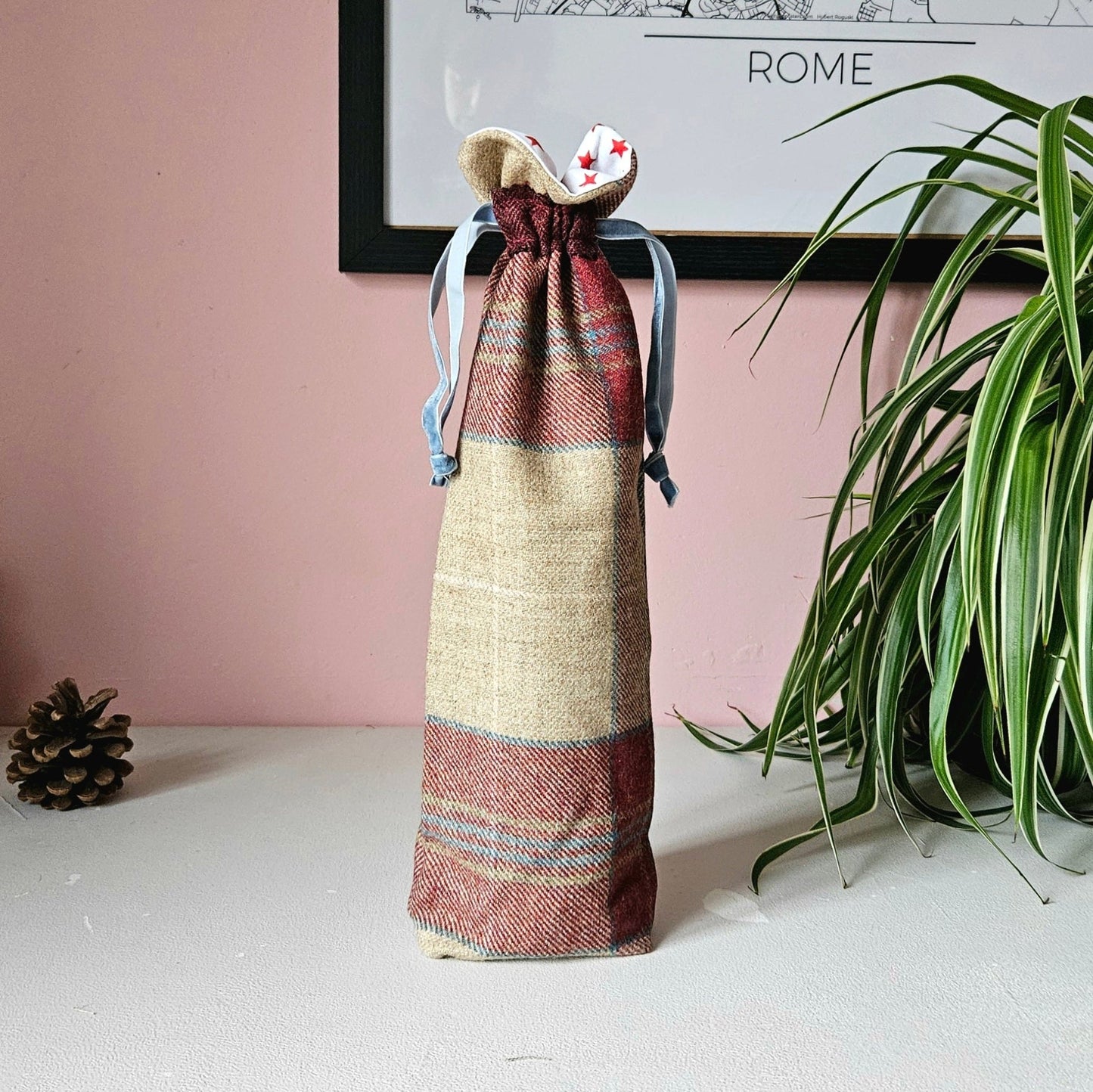 Fabric Wine Bottle Gift Bag - F&B Crafts - F&B Handmade