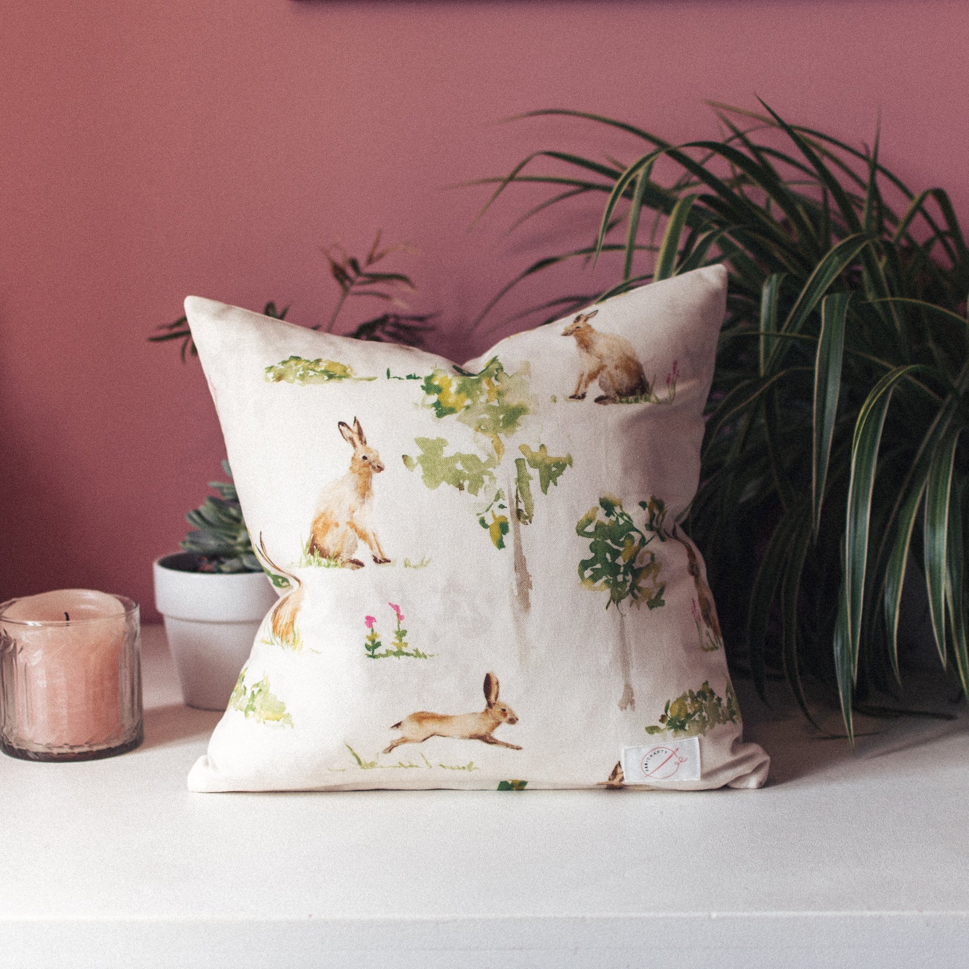 Hares Cushion - F&B Crafts - F&B Handmade