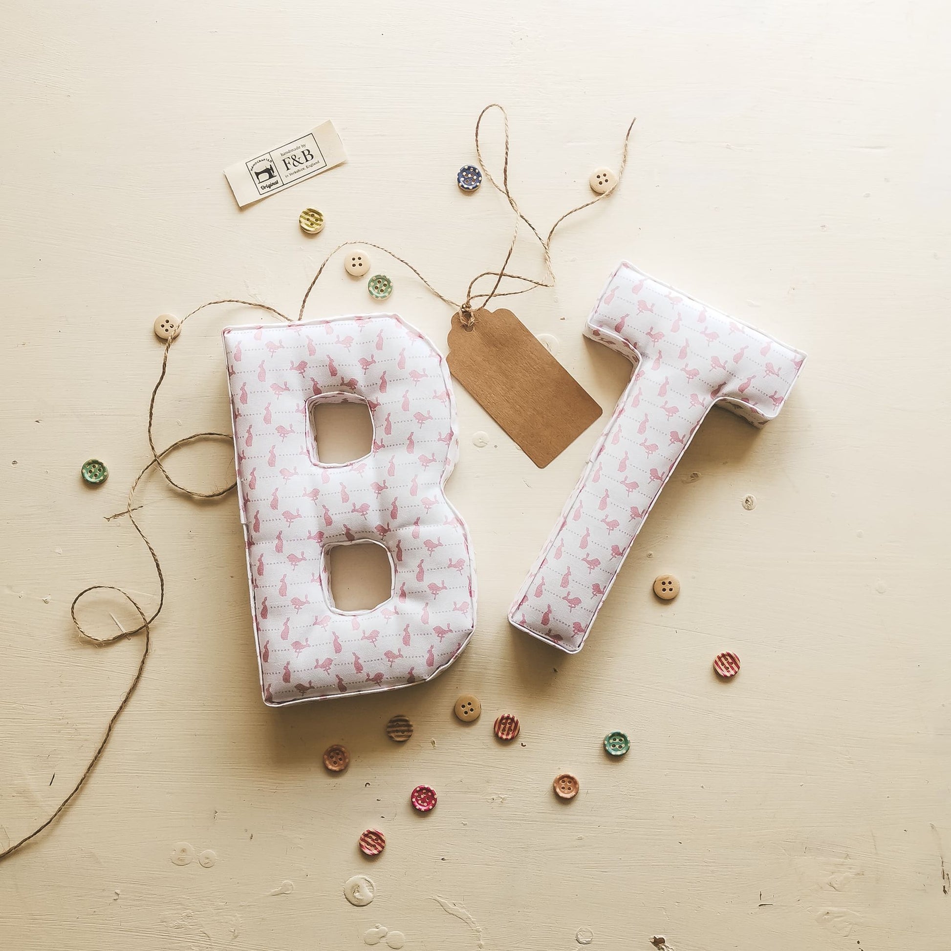 Letter in Hare & Dot Print - F&B Crafts - F&B Designs