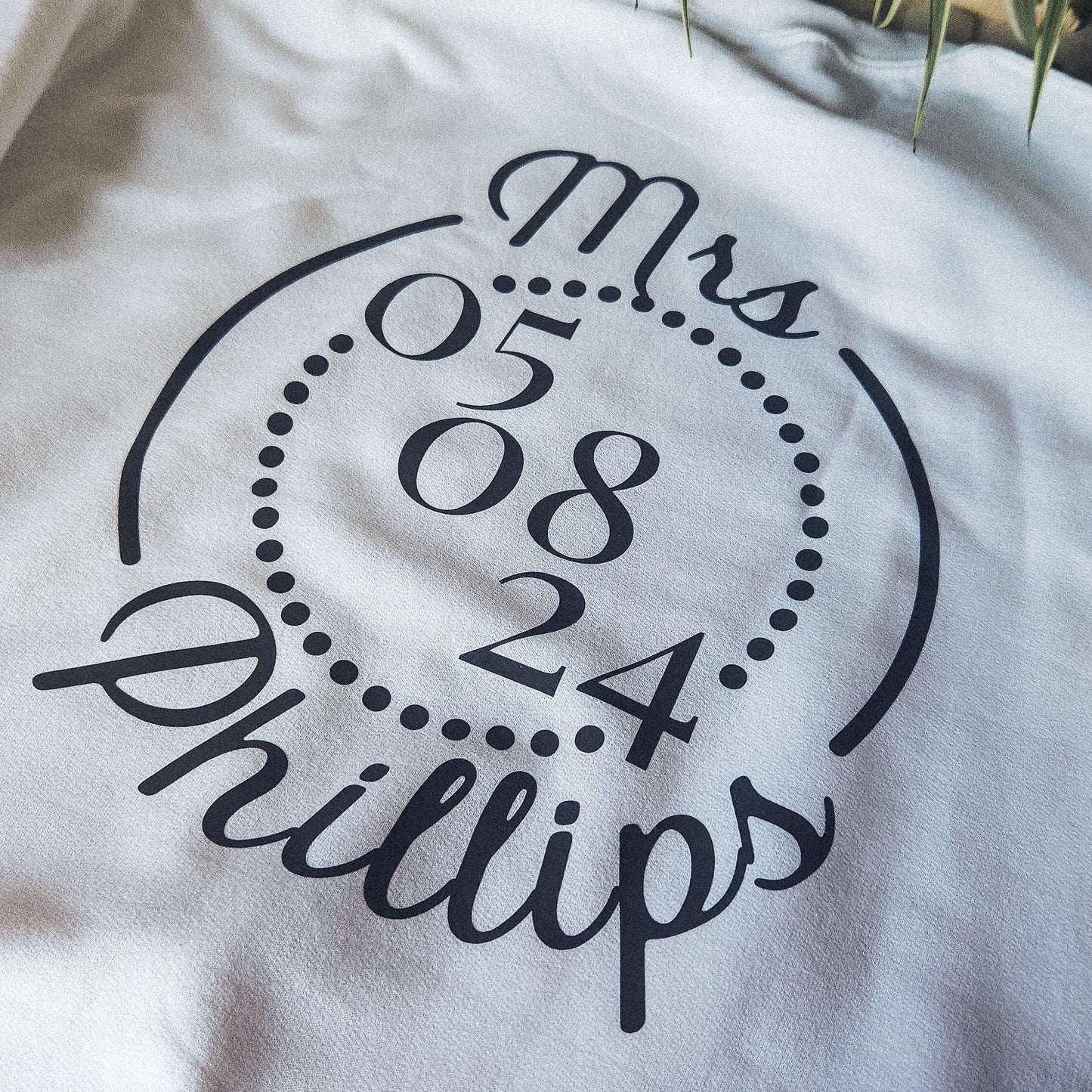 Personalised "Mrs" Jumper with Wedding Date - F&B Crafts - Fox & Co Apparel