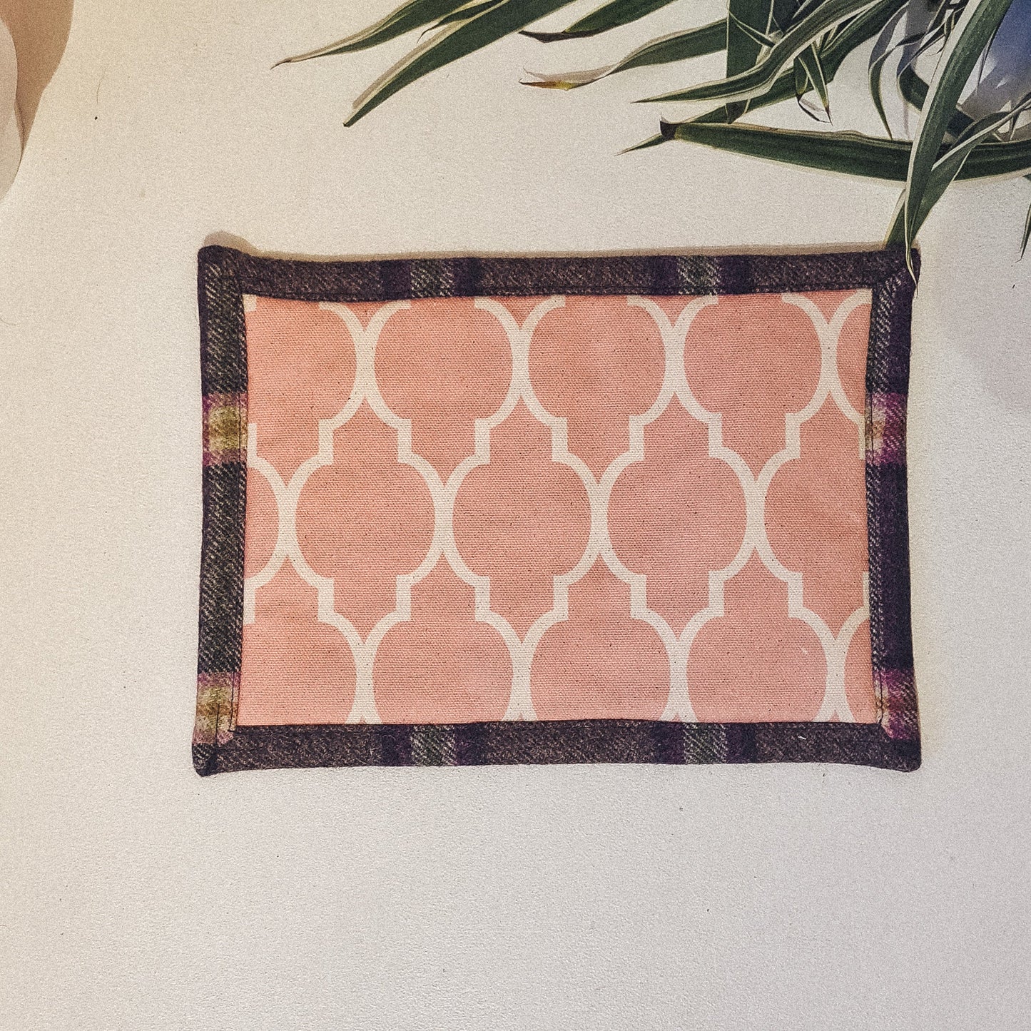 Pink trellis and Tartan Mat - F&B Crafts - F&B Crafts