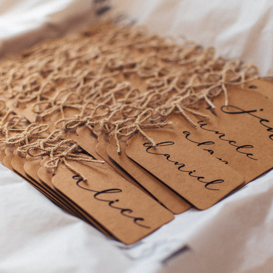 Place Name Craft Tag with Twine Bow - F&B Crafts - F&B Crafts