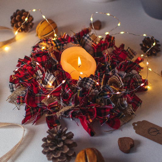 Red Tartan Mini Wreaths & Table Center Pieces - F&B Crafts - F&B Crafts