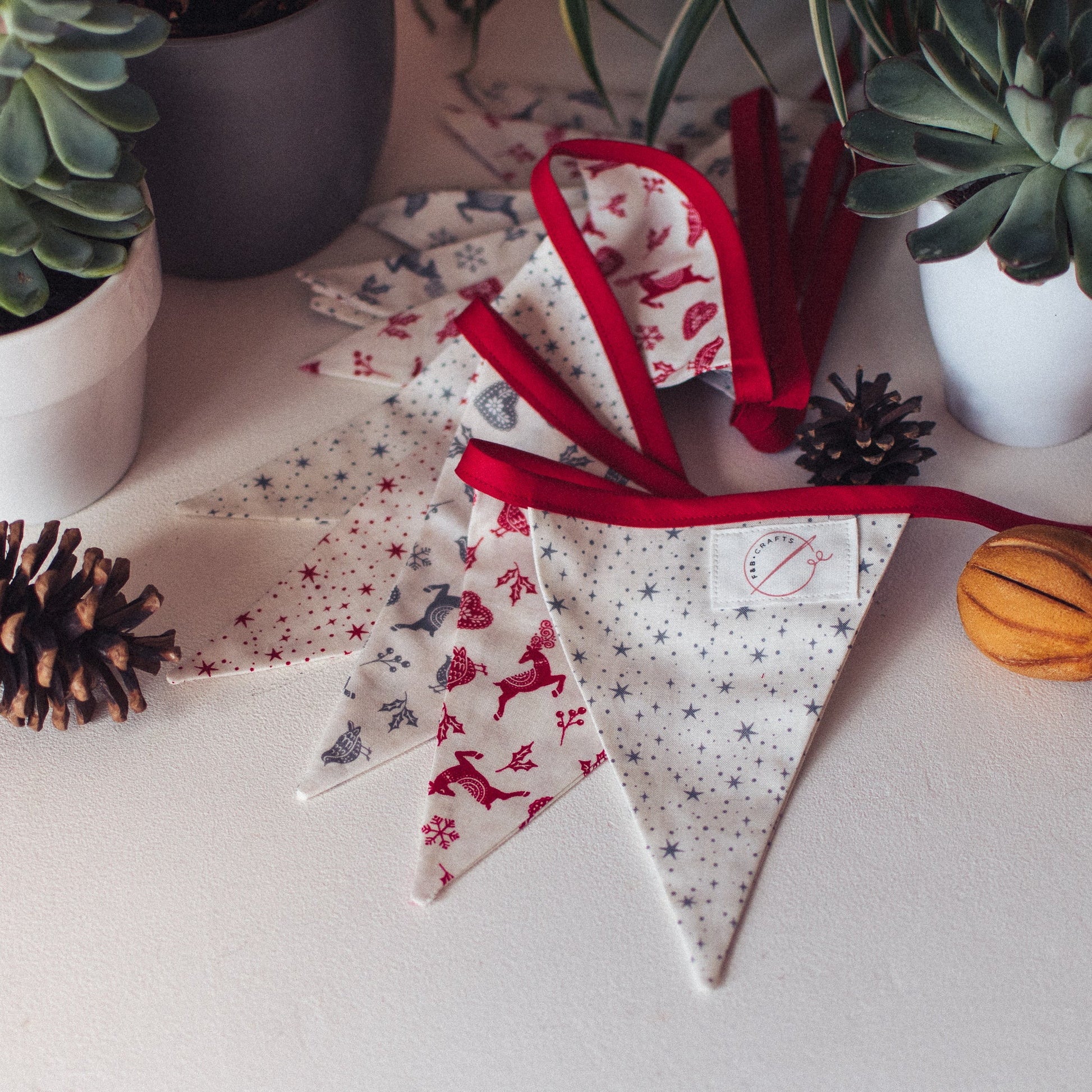 Scandi Style Christmas Bunting (3m) - F&B Crafts - F&B Handmade