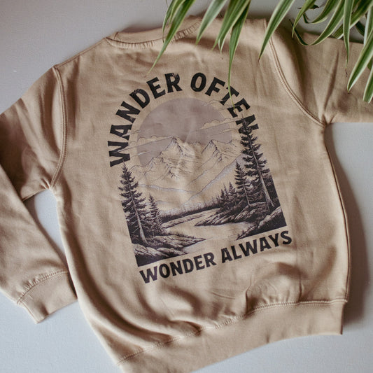 Wander Often Wonder Always Sweatshirt - F&B Crafts - Fox & Co Apparel